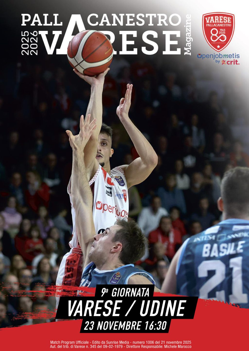 Match Program Pallacanestro Varese