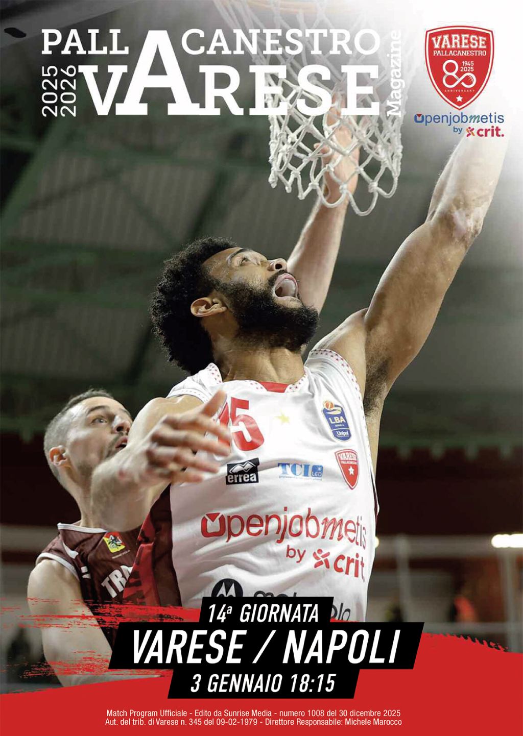 Match Program Pallacanestro Varese