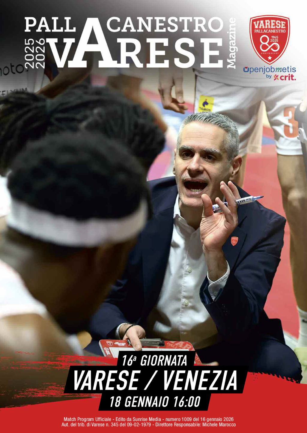 Match Program Pallacanestro Varese